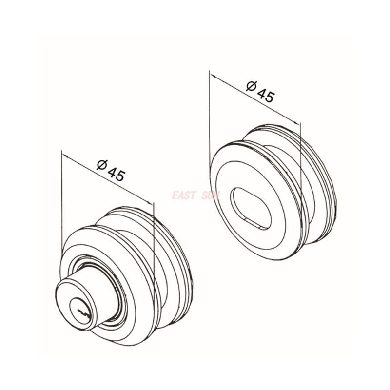 GHL-009-Serrures de porte en verre