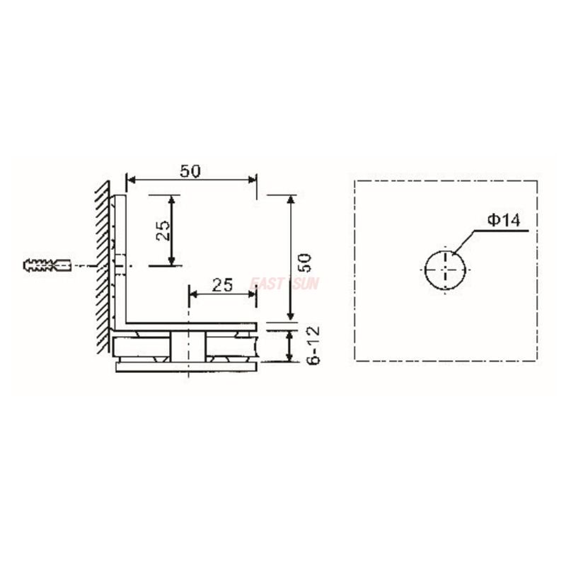 pinces pour panneaux de verre