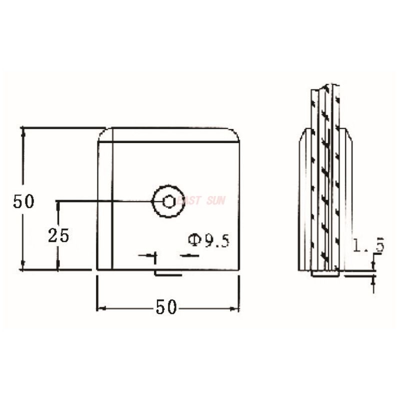 support de pince pour &eacute;tag&egrave;re en verre