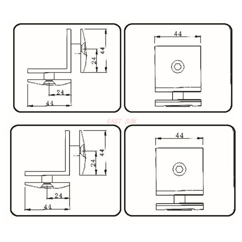 pinces &agrave; verre coud&eacute;es