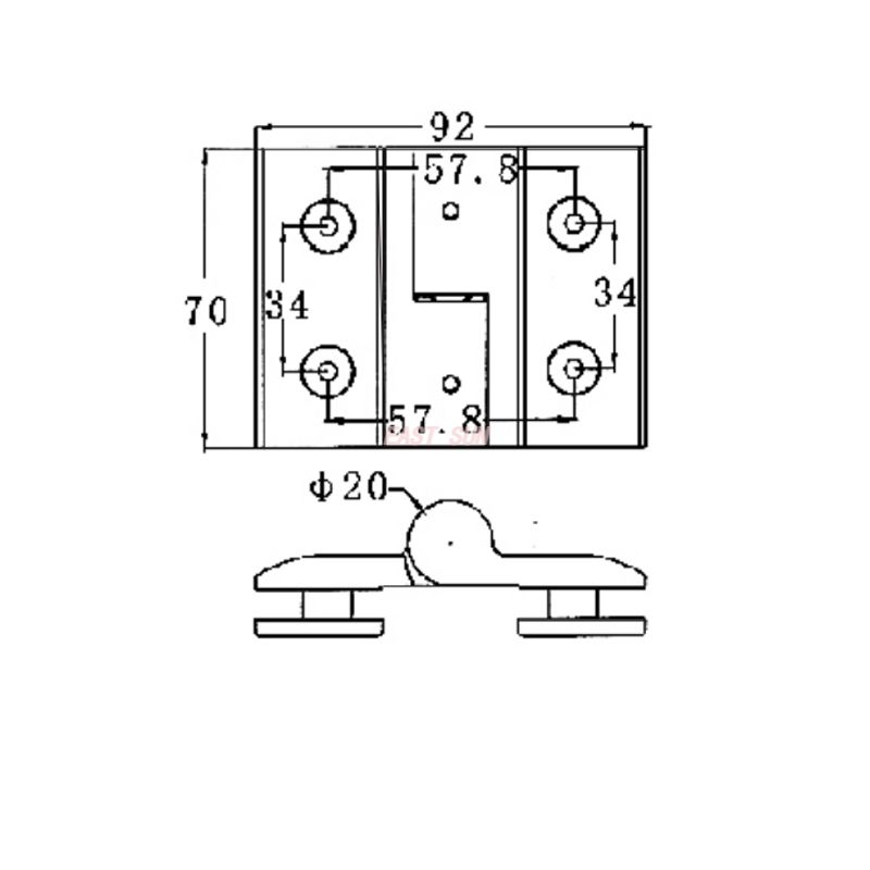 charni&egrave;res pour portes de douche