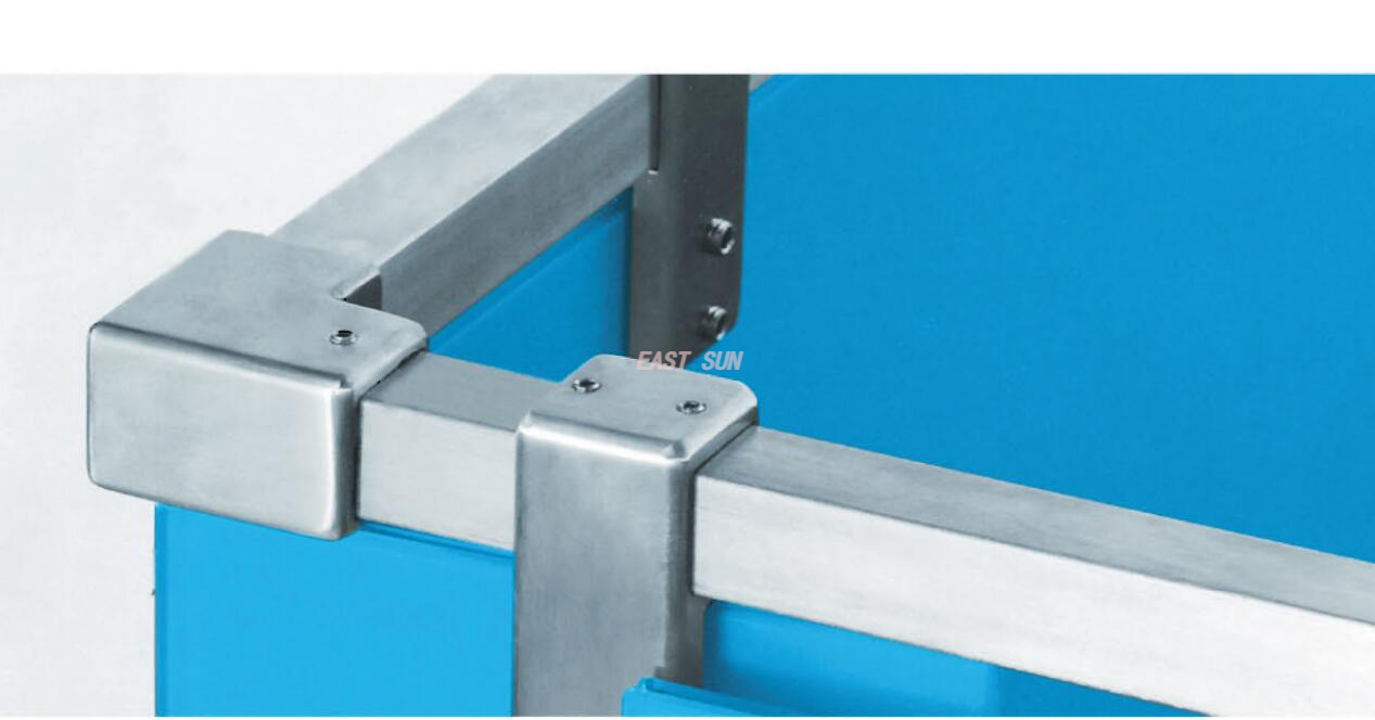 Connecteur de toilette en acier inoxydable 304, pour bureau, hôtel, centre commercial, cloison de toilette en verre, raccord de porte