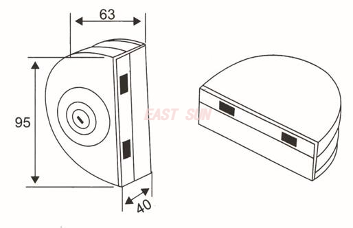 Serrures pour portes en verre Serrures en verre GHL-023