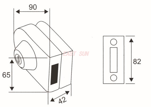 Serrures pour portes en verre Serrures en verre GHL-011S