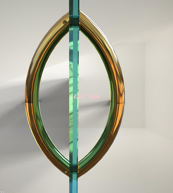 Poignées dos à dos de style croissant de 6 po en chrome poli sans rondelles métalliques