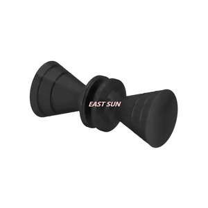 Boutons dos à dos de style nœud papillon nervuré en chrome poli