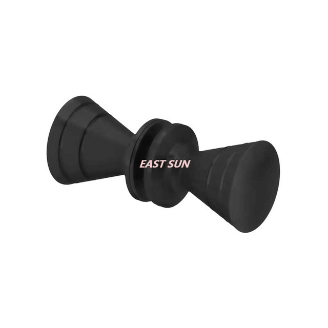 Boutons dos à dos de style nœud papillon nervuré en chrome poli