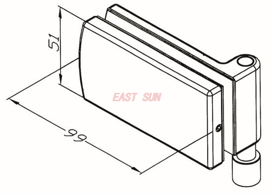 Charnière de porte pliante pour sol