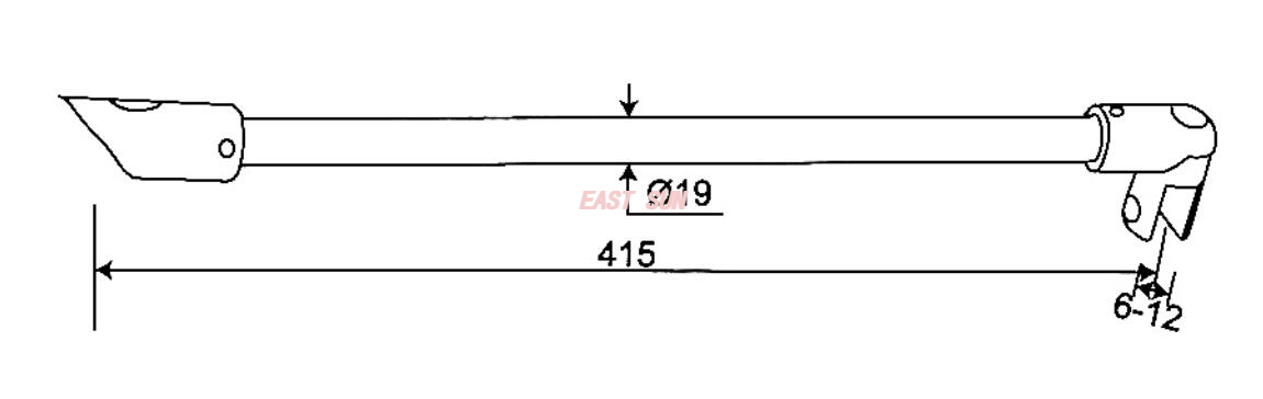 Mur de tube rond à barre de support en verre