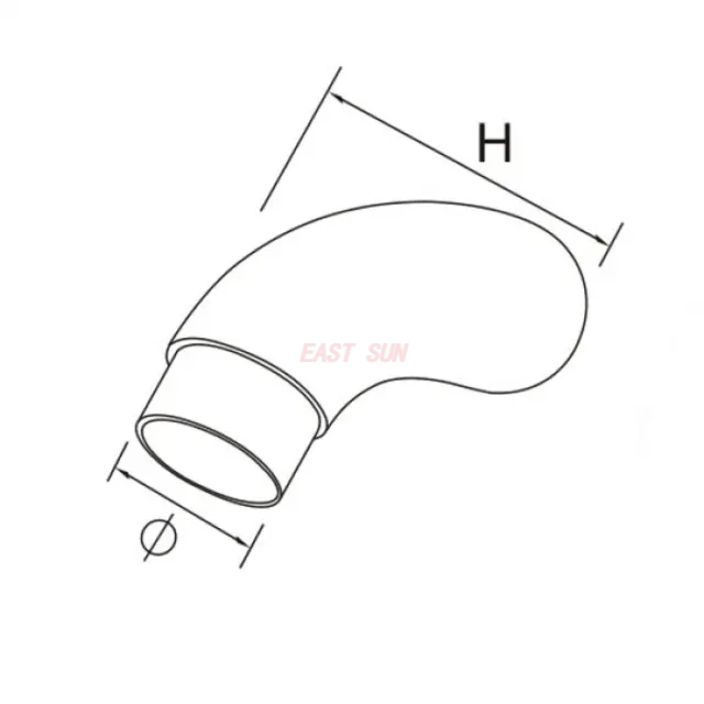  Raccords de balustrade coudée, couvercle d'extrémité de main courante pour tuyau de main courante