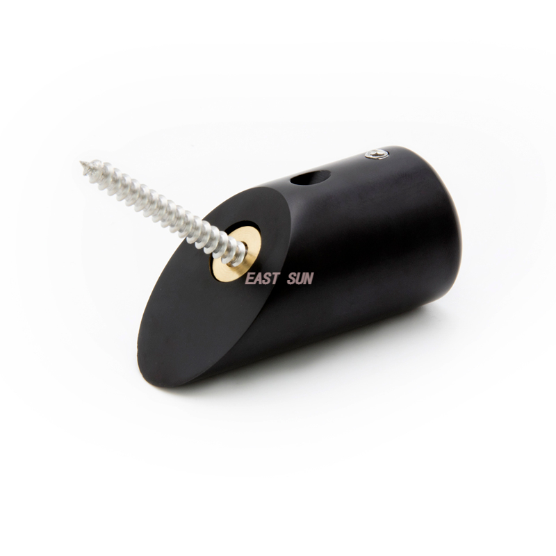 Support de montage mural en onglet à 45 degrés pour barre ronde