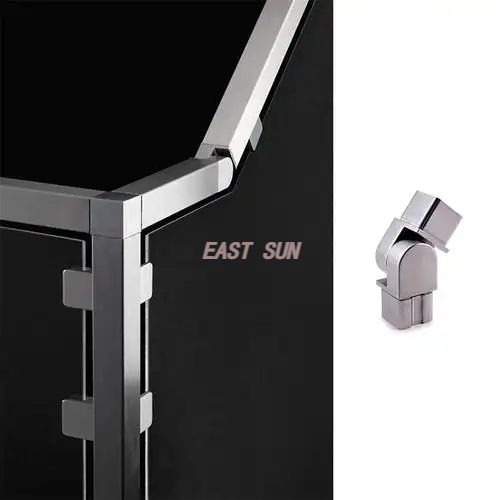 Connecteurs de garde-corps de balcon en acier inoxydable 304, moulage miroir, rond, Tube carré, connecteurs de garde-corps