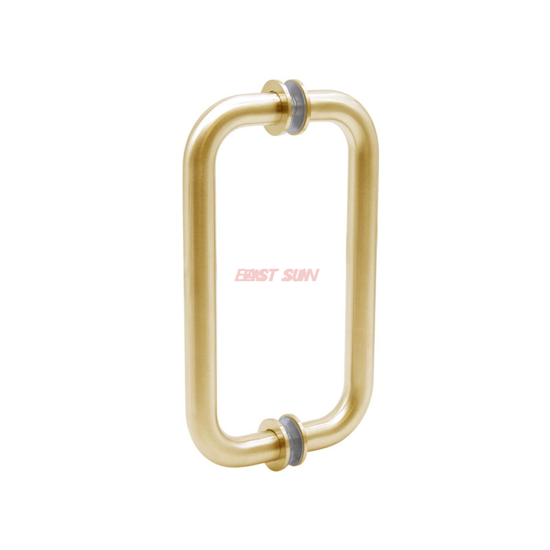 Poignées de porte de douche dos à dos solides de 3/4 po de diamètre avec rondelles métalliques