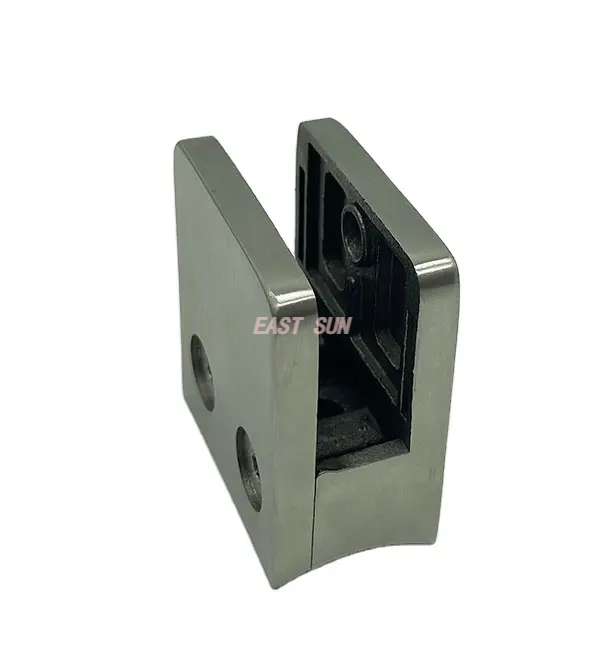  Support de verre pour raccord de verre, pince de verre sans cadre, pince de verre à robinet d'escalier en acier inoxydable