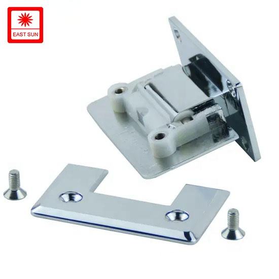 Charnière de porte de douche à plaque arrière complète à 90 degrés pour verre de 1/2″ à 3/8″,