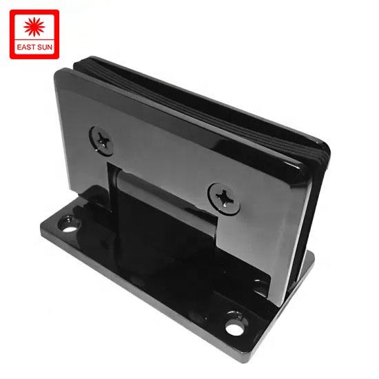 Support mural à 90 degrés pour charnière de porte de douche sans cadre, plaque arrière complète, support en verre pour verre de 1/2″ à 3/8″