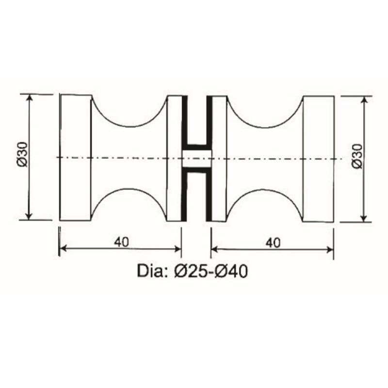 GDK-14- bouton de porte de douche
