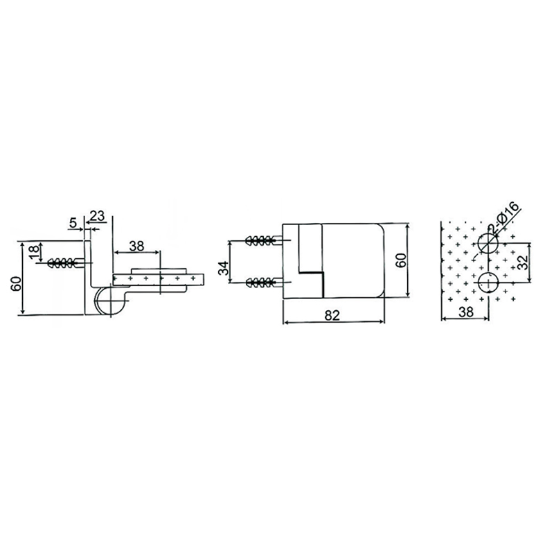 Charnières à montée automatique ESH-611-L-Laiton