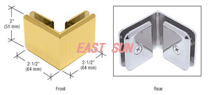 Pince verre à verre à 90° de style biseauté