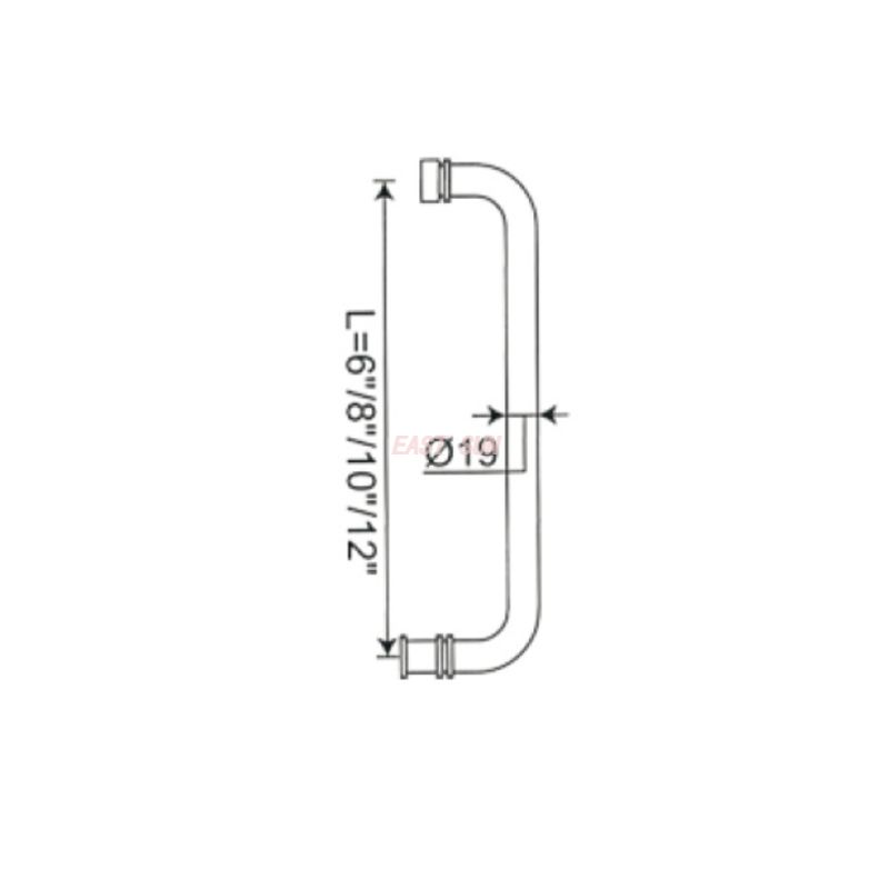 PH-034K-Poignées de porte de douche