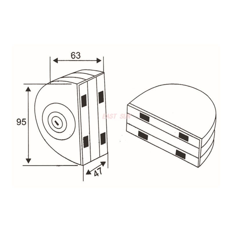 GHL-006-Serrures de porte en verre
