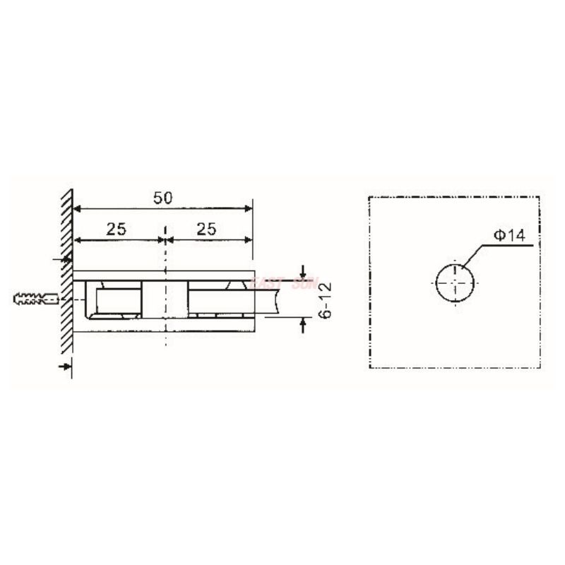 pinces pour supports de verre