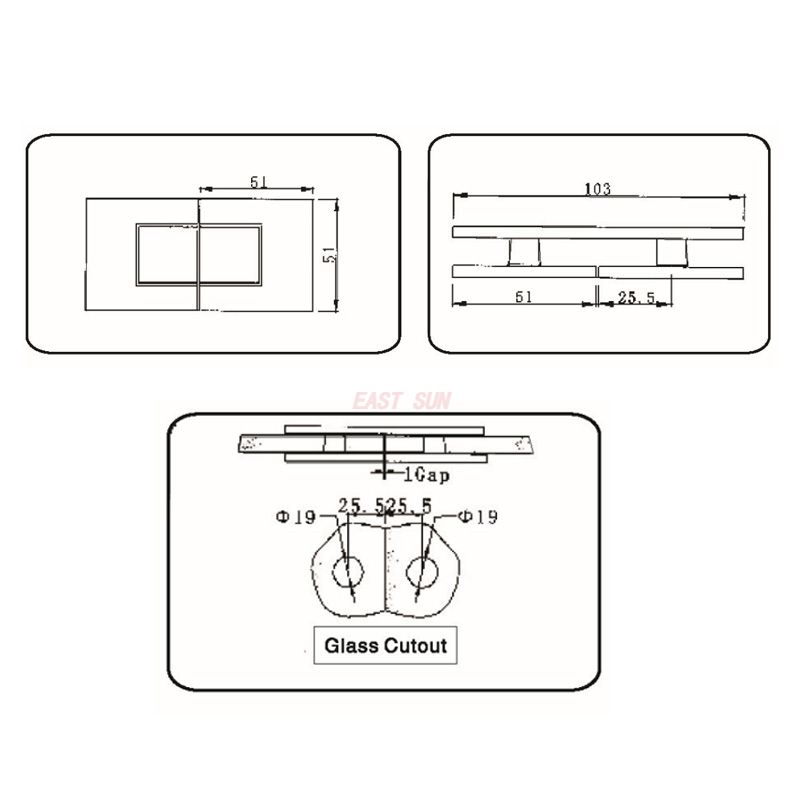 Pince verre &agrave; verre &agrave; 90 degr&eacute;s 