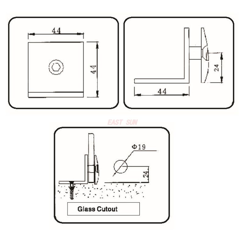 pinces &agrave; verre en laiton 