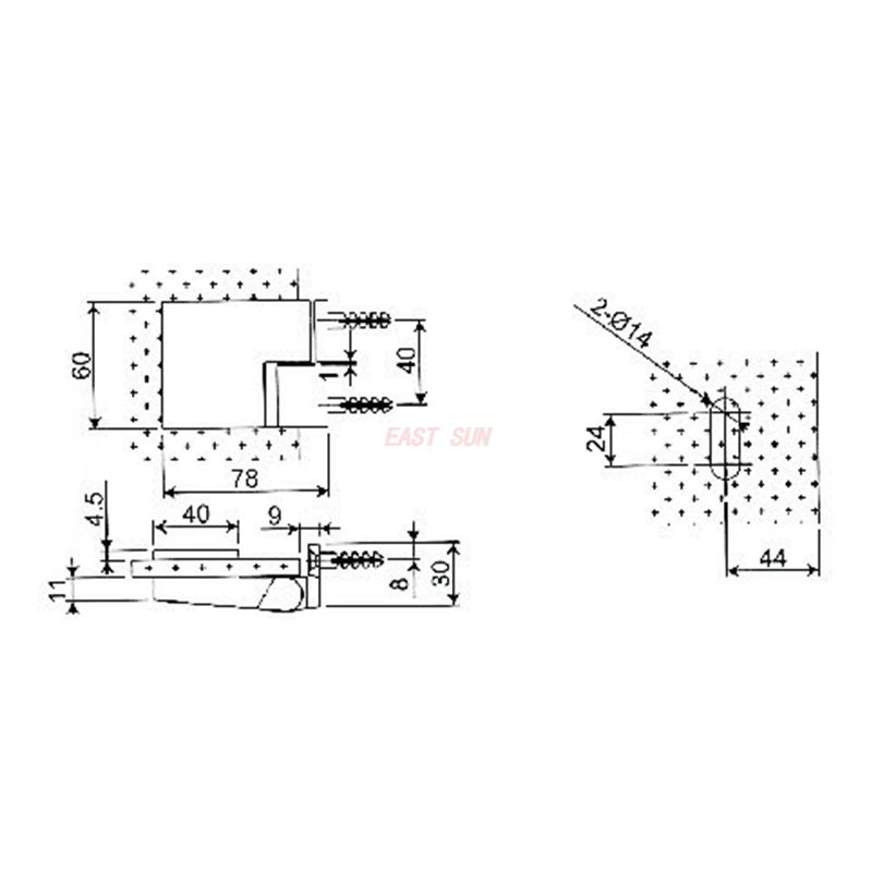 porte de douche battante sans cadre