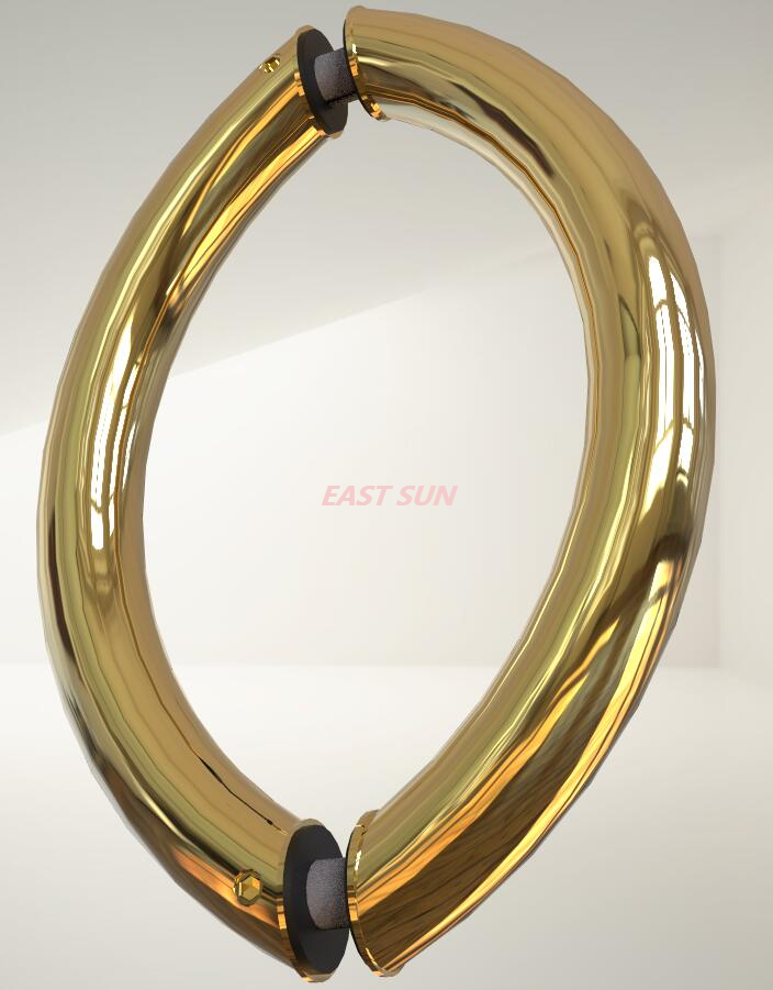 Poignées dos à dos de style croissant de 6 po en chrome poli sans rondelles métalliques