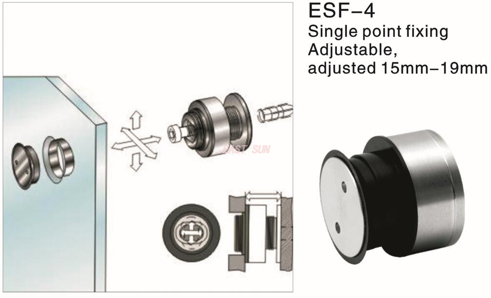 Systèmes de fixation de verre ESF-4-Office