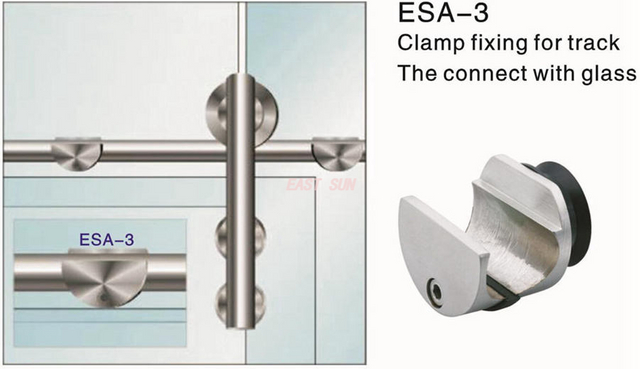 Fixation par pince pour rail