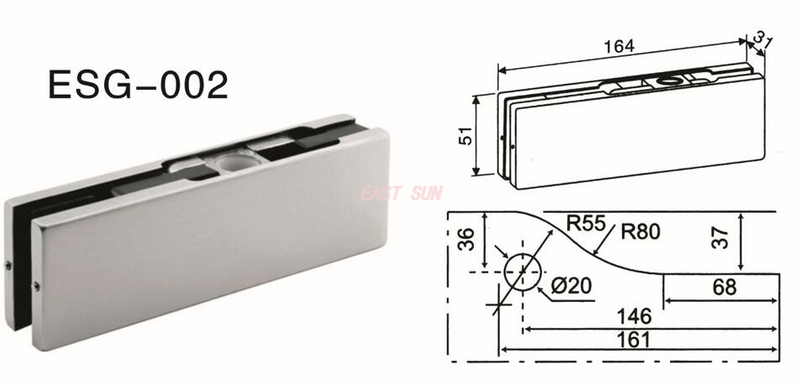 Dorma Patch Fittings Porte pivotante ESG-002