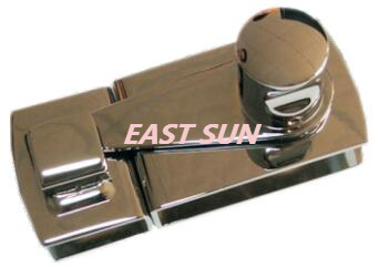 Loquet à bouton chromé à 180 degrés