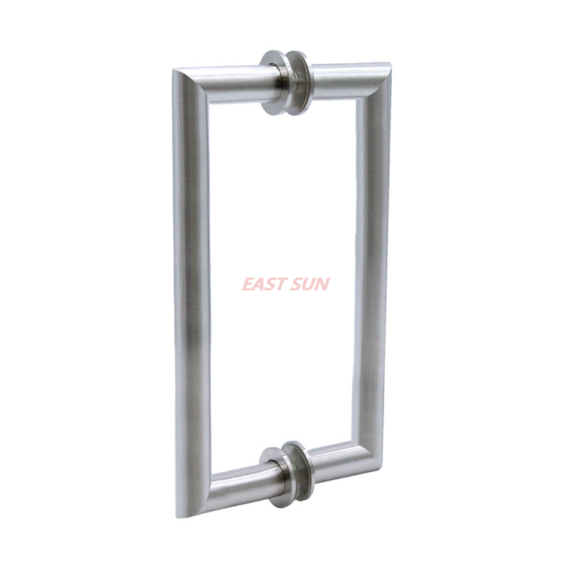 Poignée de traction dos à dos avec coin en onglet et tube rond série MT