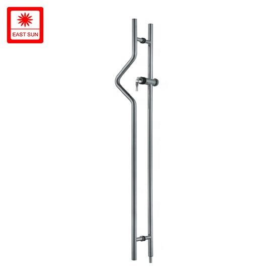 Matériel de meubles en acier inoxydable populaire en Europe, loquet de douche, poignée de porte en verre de haute qualité avec serrure