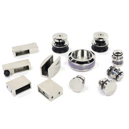 Accessoires de quincaillerie pour porte coulissante en verre de douche sans cadre