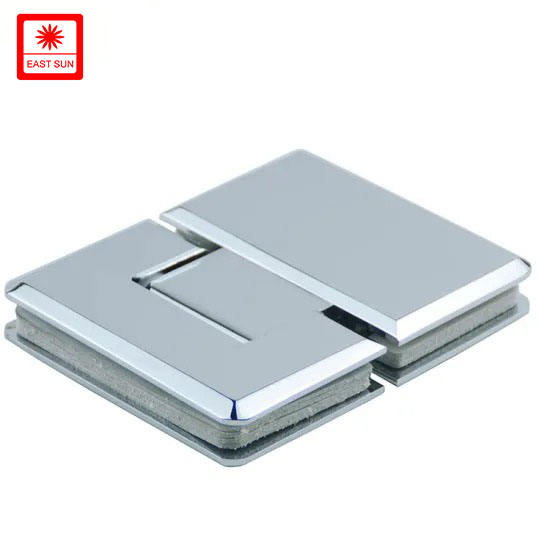 Charnières de porte de douche verre à verre robustes, noir mat, à 180 degrés, pour verre de 1/2″ à 3/8″