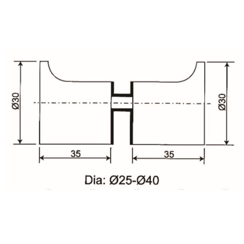 GDK-15- bouton de porte de douche