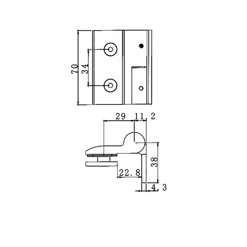 Charnières à montée automatique RSH-401L-Laiton