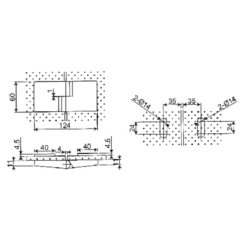 Charnières à montée automatique RSH-102-R-Laiton