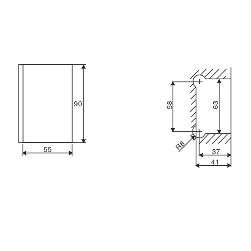 ESH-206-Charnières de porte de douche