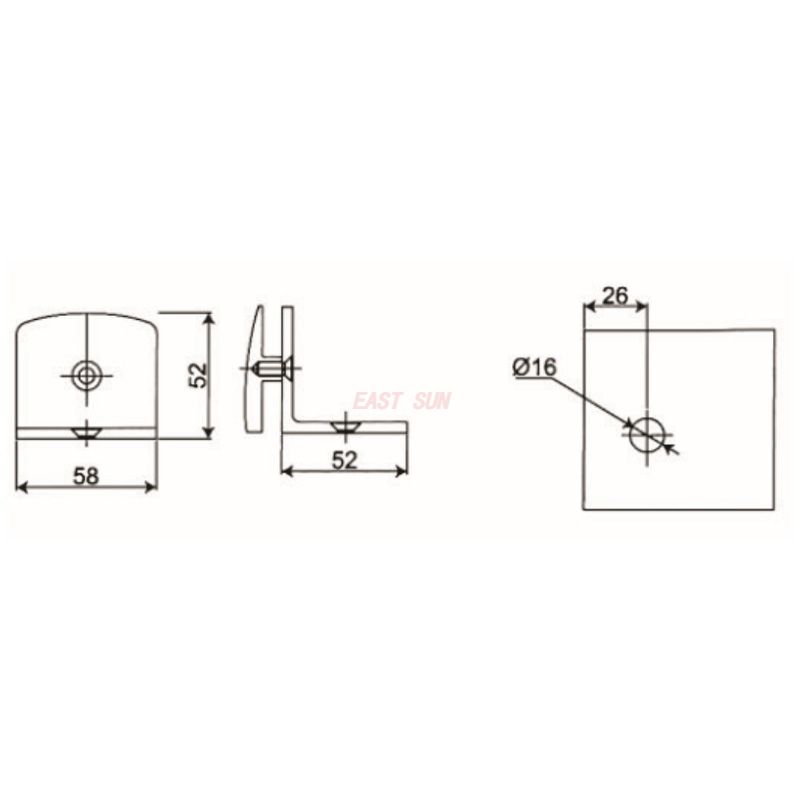 pince &agrave; verre fixe
