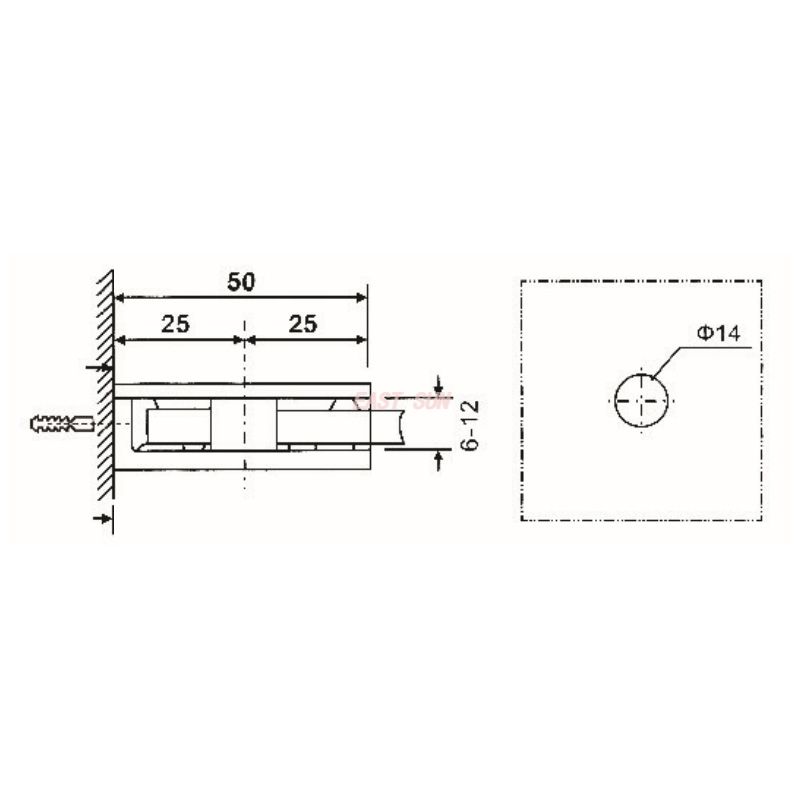 support de pince &agrave; verre