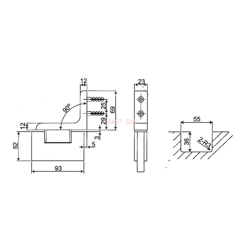 S&eacute;rie de portes pivotantes ESH-500C
