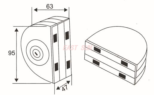 Serrures pour portes en verre Serrures en verre GHL-005