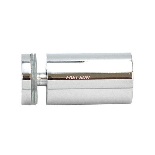 Bouton de porte de douche simple face de style cylindre en laiton poli