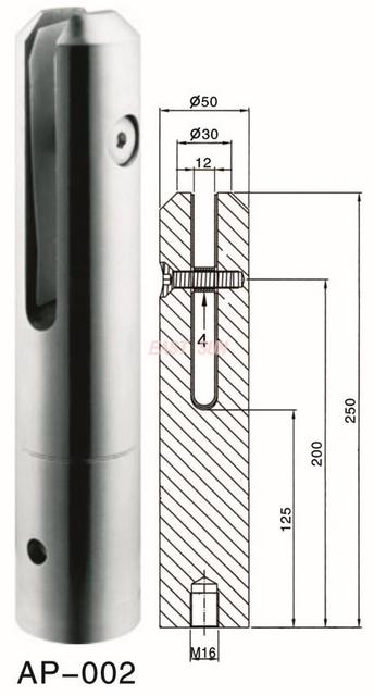 Mini robinet en verre à montage latéral de conception moderne