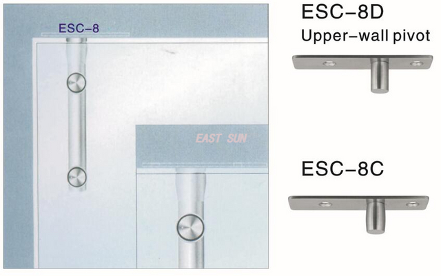 Porte pivotante en verre Pivot mural supérieur Dorma MAB