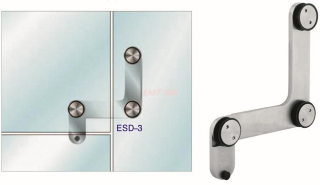 Connecteur de porte pivotante en verre robuste avec butée à l'intérieur de Dorma MAB